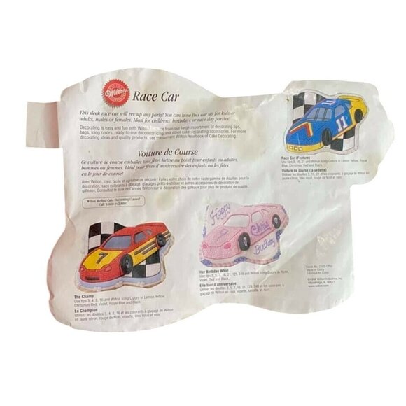 Vintage Wilton Race Car Baking Pan Boy Kids Birthday Party Cake Novelty - Picture 4 of 4